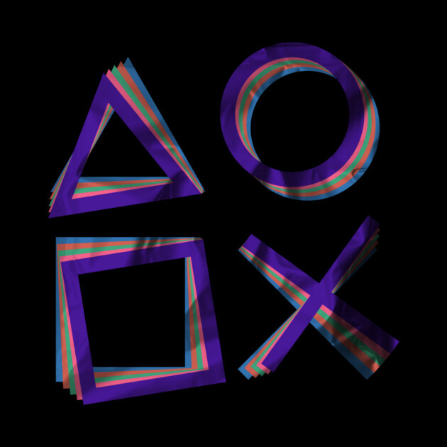 Paper Playstation Swirl by casualteesinc