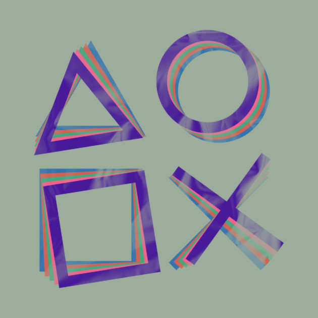 Paper Playstation Swirl by casualteesinc