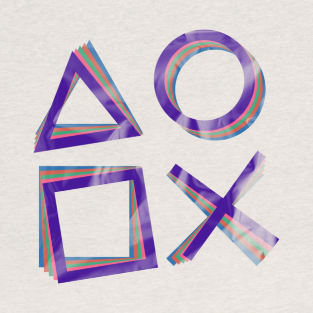 Paper Playstation Swirl by casualteesinc