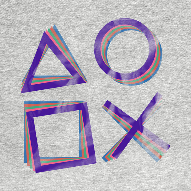 Paper Playstation Swirl by casualteesinc