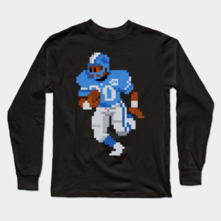 Barry Sanders 8-Bit Detroit Football Tribute Long Sleeve T-Shirt