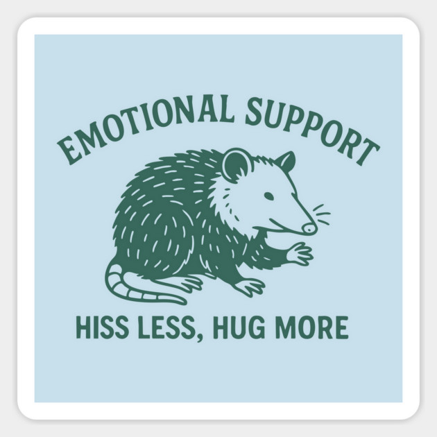 Emotional Support Possum Sticker by stayfrostybro