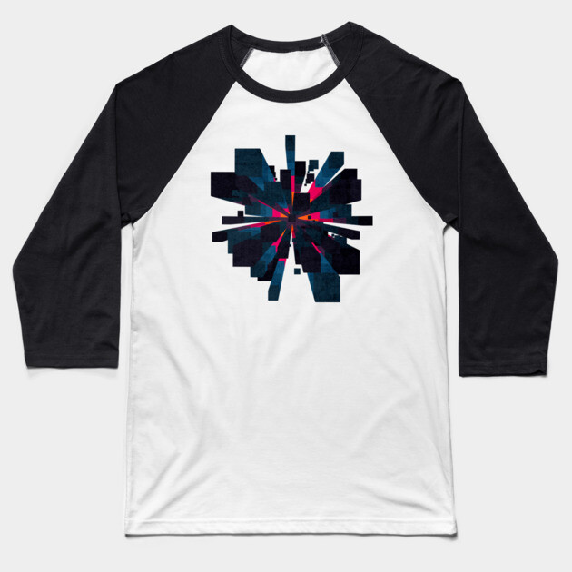 Deep Blue Space Machine Baseball T-Shirt by casualteesinc