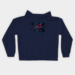 Deep Blue Space Machine Kids Hoodie