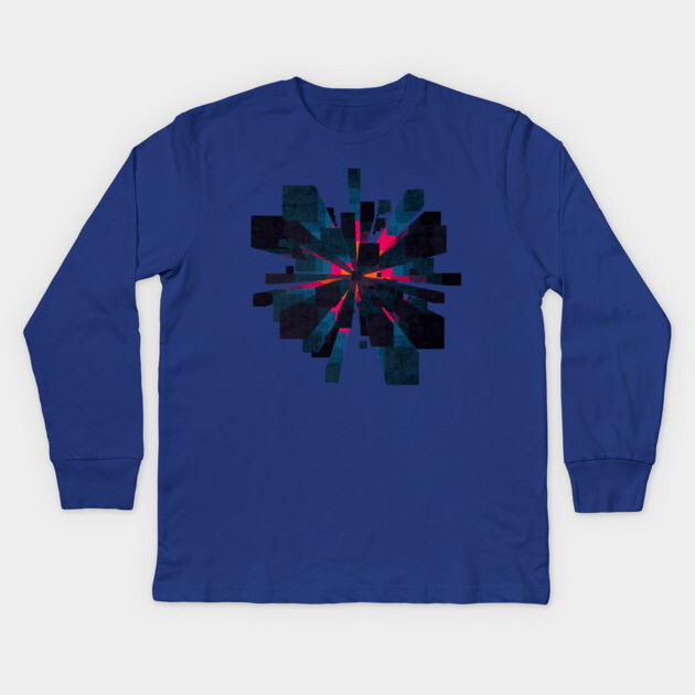 Deep Blue Space Machine Kids Long Sleeve T-Shirt by casualteesinc