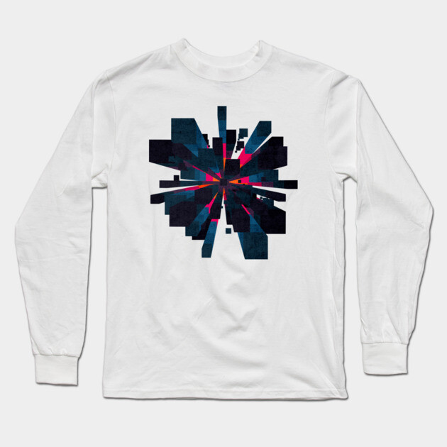 Deep Blue Space Machine Long Sleeve T-Shirt by casualteesinc
