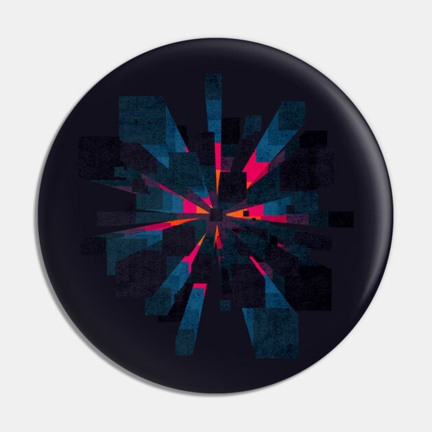 Deep Blue Space Machine Pin by casualteesinc