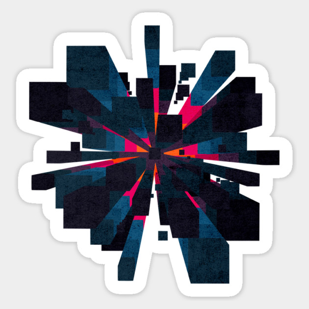 Deep Blue Space Machine Sticker by casualteesinc