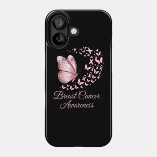 Breast Cancer Awareness Butterfly Phone Case
