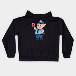 Police Pig Kids Hoodie