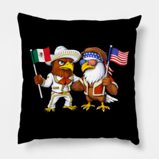 Mexican American Eagles Pillow