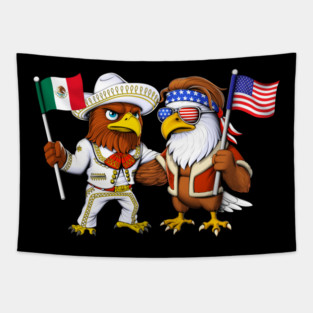Mexican American Eagles Tapestry
