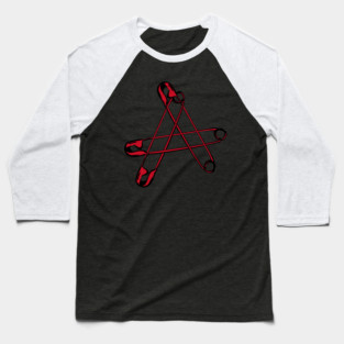 Safety Pin Anarchy Baseball T-Shirt