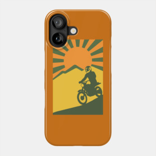 Rather be Riding a Sunrise Trail – Retro Motocross Style Phone Case
