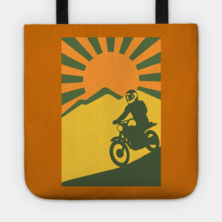 Rather be Riding a Sunrise Trail – Retro Motocross Style Tote
