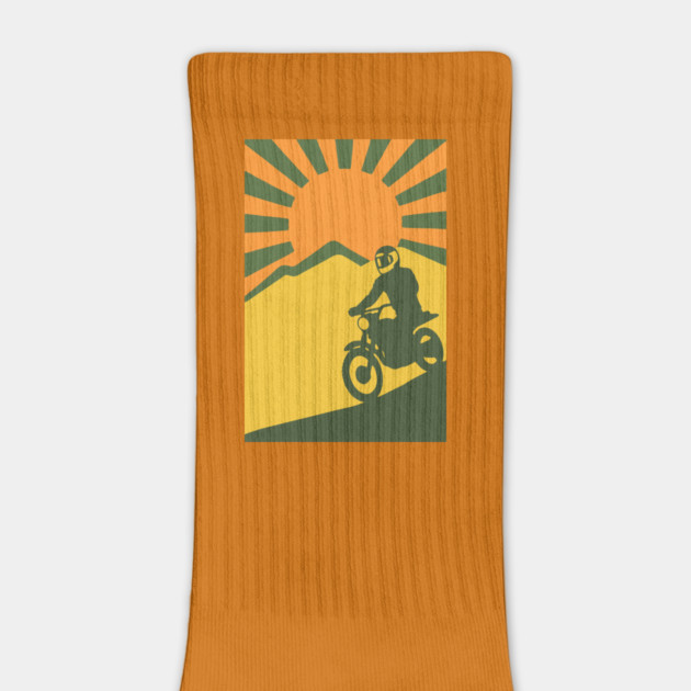 Rather be Riding a Sunrise Trail – Retro Motocross Style by DonWillisJrArt