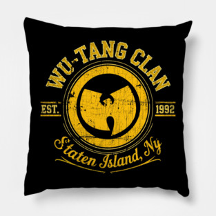 wutang clan staten island wu tang vintage logo Pillow