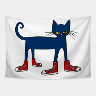 Pete The Cat Rocking In My School Shoes Tapestry