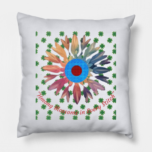 Hmong Blossoms in Every Stitch – Floral Heritage Pattern Pillow by Pimcolle