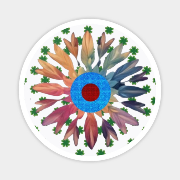 Hmong Blossoms in Every Stitch – Floral Heritage Pattern Magnet by Pimcolle