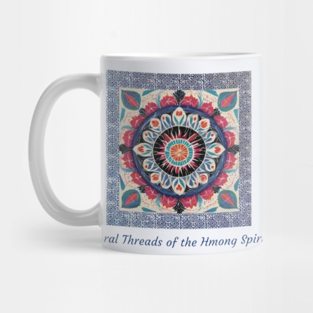 Floral Threads of the Hmong Spirit – Mandala-Inspired Cultural Harmony by Pimcolle