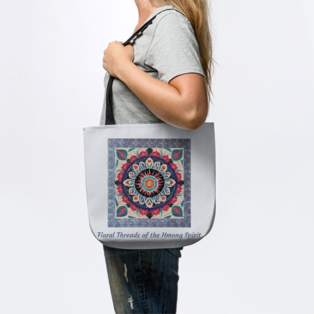 Floral Threads of the Hmong Spirit – Mandala-Inspired Cultural Harmony by Pimcolle