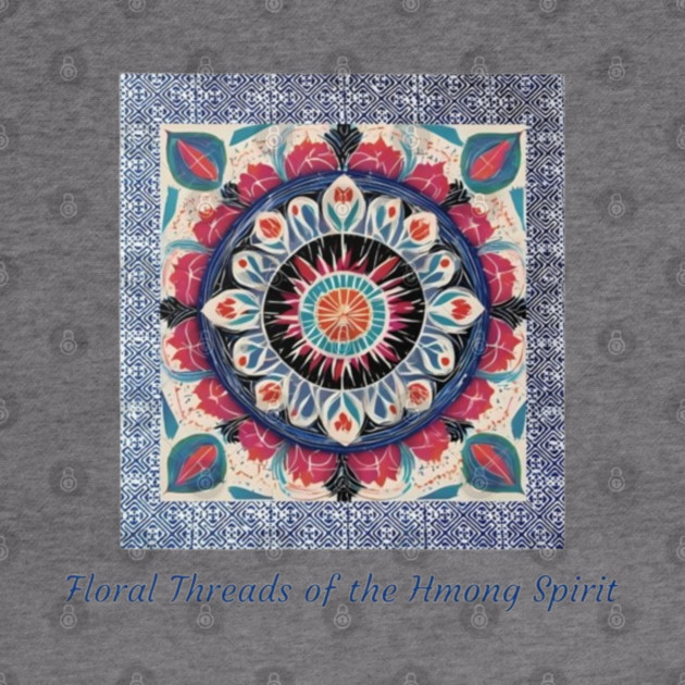 Floral Threads of the Hmong Spirit – Mandala-Inspired Cultural Harmony by Pimcolle