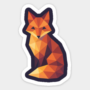 Geometric Fox Sticker