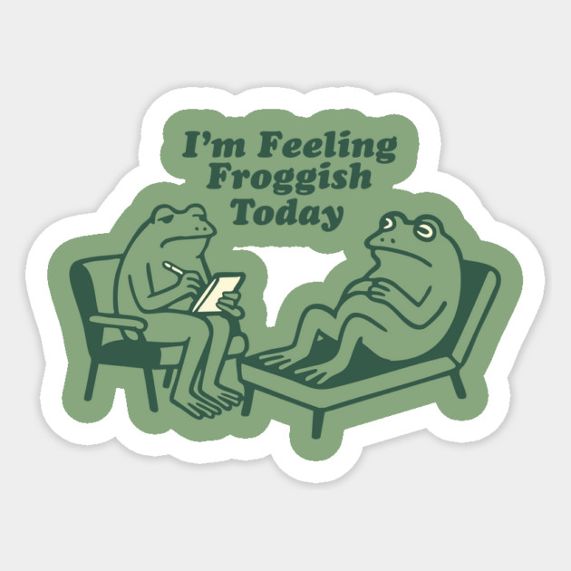 Feeling Froggish Sticker by stayfrostybro