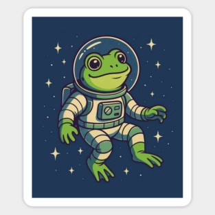 Space Frog Explorer Sticker