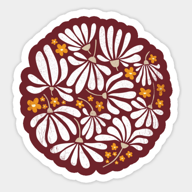 BOHO Flowers Round Magnet by Juna's Store