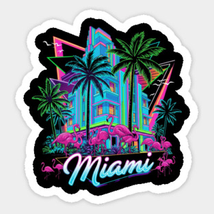 Miami Neon Paradise Sticker