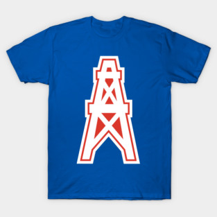 Houston Oilers Red Vintage Logo T-Shirt