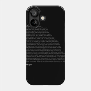 Leonardo DiCaprio Quotes Phone Case