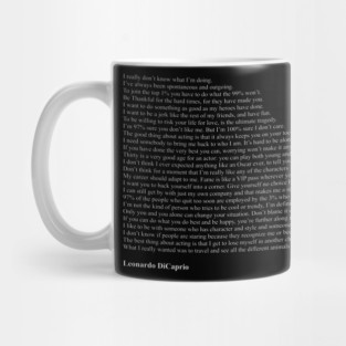 Leonardo DiCaprio Quotes Mug