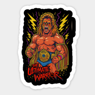 The Ultimate Warrior Wrestling T-Shirt Sticker