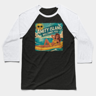 Amity Island Welcomes You Baseball T-Shirt
