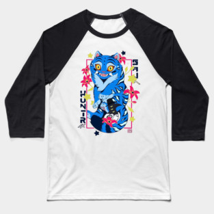 Kpop Demon Saja Huntrix Blue Tiger And Bird Baseball T-Shirt