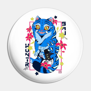 Kpop Demon Saja Huntrix Blue Tiger And Bird Pin