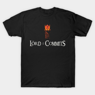 The Lord of the Commits in vertical Tee – One Branch to Rule Them All T-Shirt T-Shirt