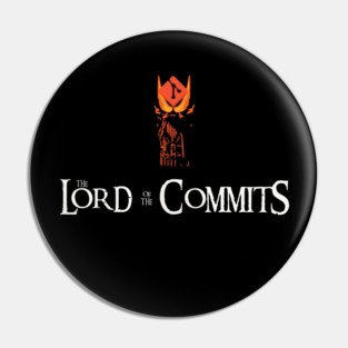 The Lord of the Commits in vertical Tee – One Branch to Rule Them All T-Shirt Pin
