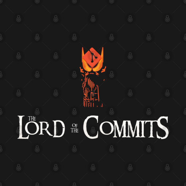 The Lord of the Commits in vertical Tee – One Branch to Rule Them All T-Shirt by Nerd Studios