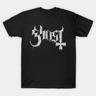 ghost band merch logo text artwork illustration T-Shirt