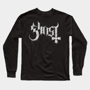 ghost band merch logo text artwork illustration Long Sleeve T-Shirt