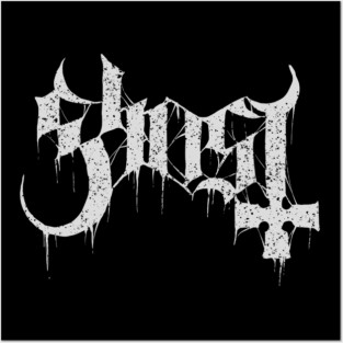 ghost band merch logo text artwork illustration Posters and Art