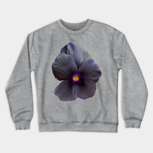 Black Viola Flower Photo Crewneck Sweatshirt