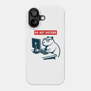 Do Not Disturb Capybara Laptop Tee Phone Case