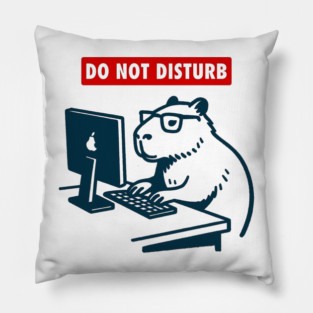 Do Not Disturb Capybara Laptop Tee Pillow