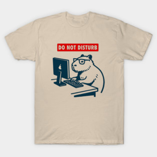 Do Not Disturb Capybara Laptop Tee T-Shirt