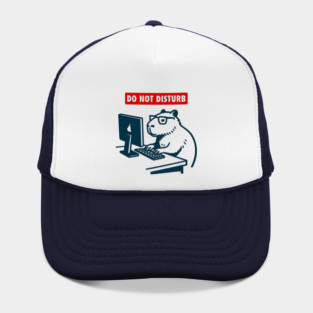Do Not Disturb Capybara Laptop Tee Hat